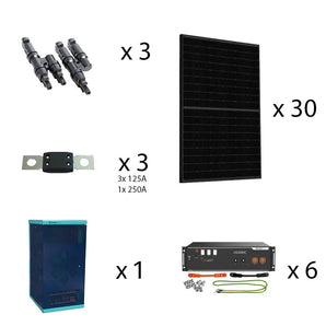 HomePremium Komplettset 12900Wp Luxen - Victron Wechselrichter - Pylontech US3000 21kWh Speicher 3-phasig - NYLYN Solar